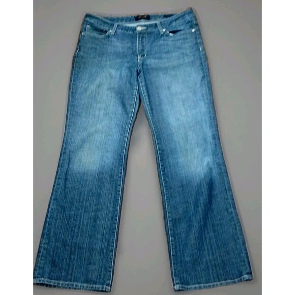 Seven7 Flare Jeans Women’s 12 Dark Wash Stretch Denim Y2K Retro Bootcut - Picture 1 of 9
